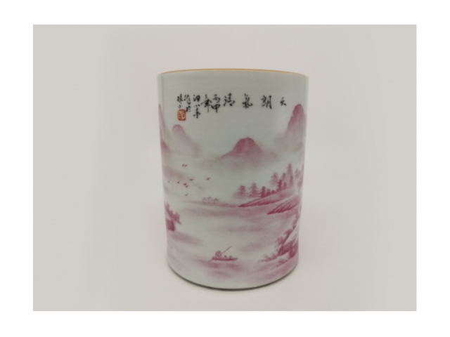 民國時期汪小亭筆筒